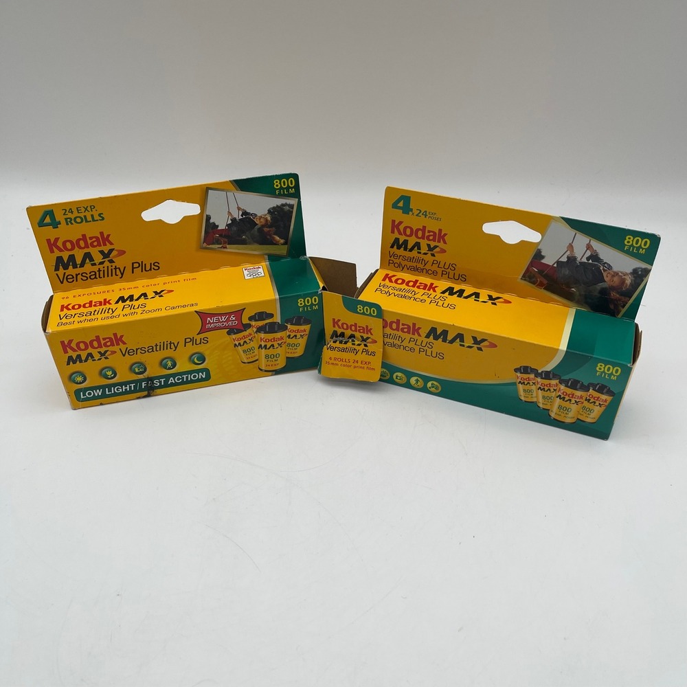 7 Rolls Kodak MAX Versatility Plus 35mm Film ISO 800 Expired 2007 2008 Bundle